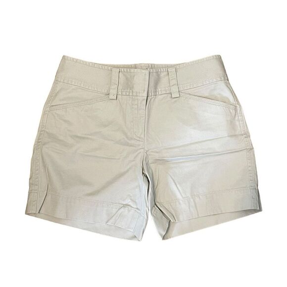Ann Taylor Signature Relaxed Fit Mid-Rise Chino Shorts Classic Tan 0 - Picture 1 of 4